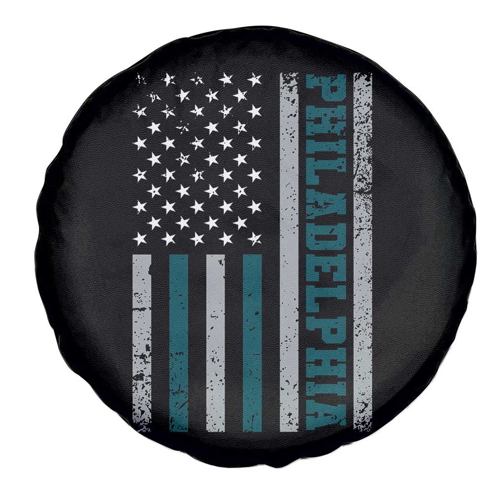 PFE Game Day Spare Tire Cover Retro American Flag Philly Lover TS10 Print Your Wear