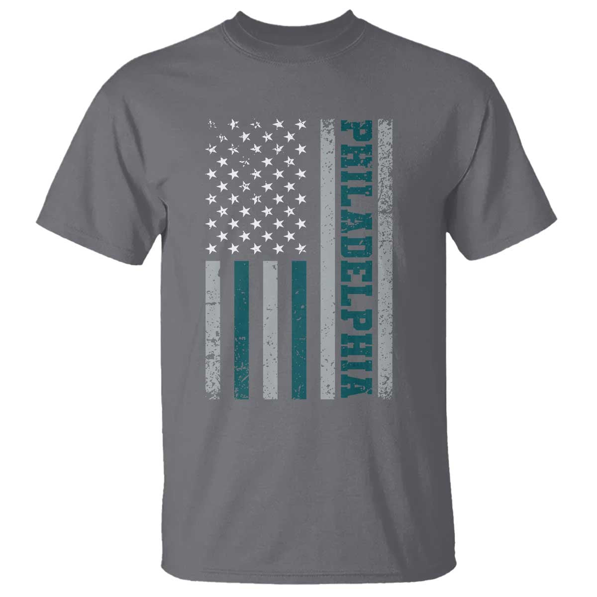 Philadelphia T Shirt Retro American Flag Philly Fan TS10 Charcoal Print Your Wear