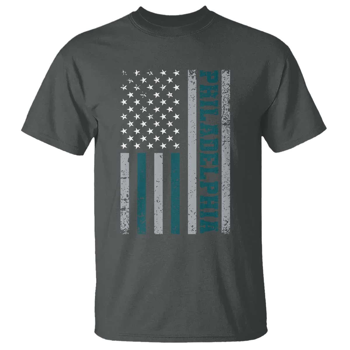 Philadelphia T Shirt Retro American Flag Philly Fan TS10 Dark Heather Print Your Wear