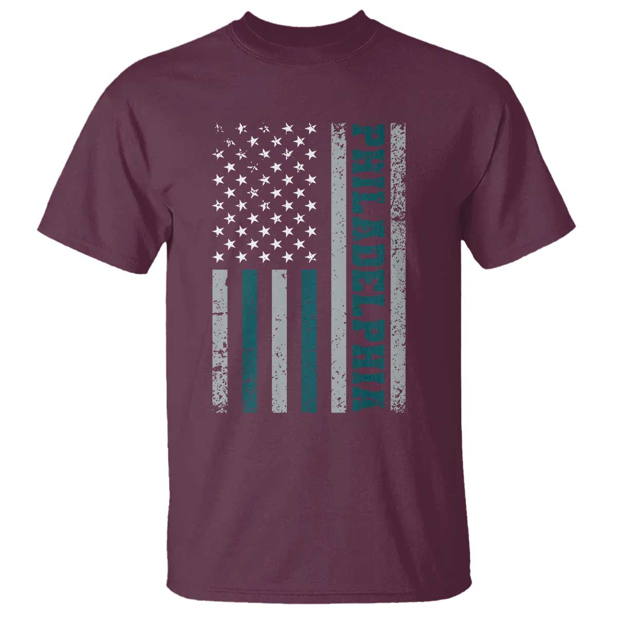 Philadelphia T Shirt Retro American Flag Philly Fan TS10 Maroon Print Your Wear