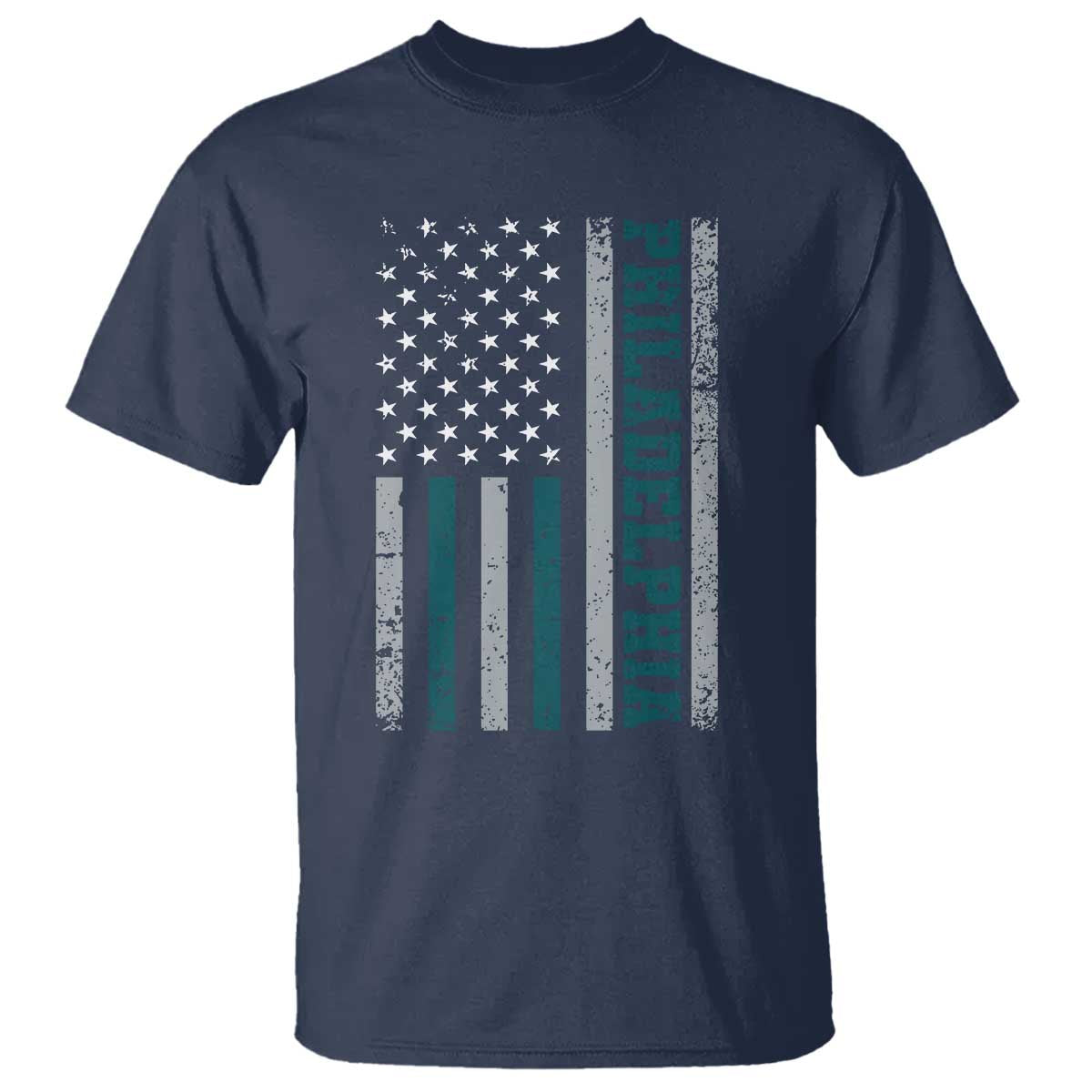Philadelphia T Shirt Retro American Flag Philly Fan TS10 Navy Print Your Wear