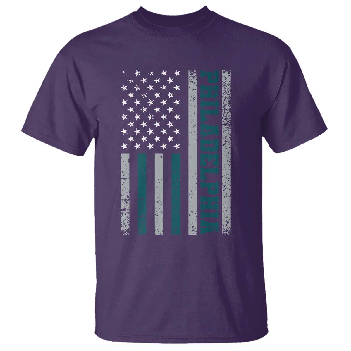Philadelphia T Shirt Retro American Flag Philly Fan TS10 Purple Print Your Wear