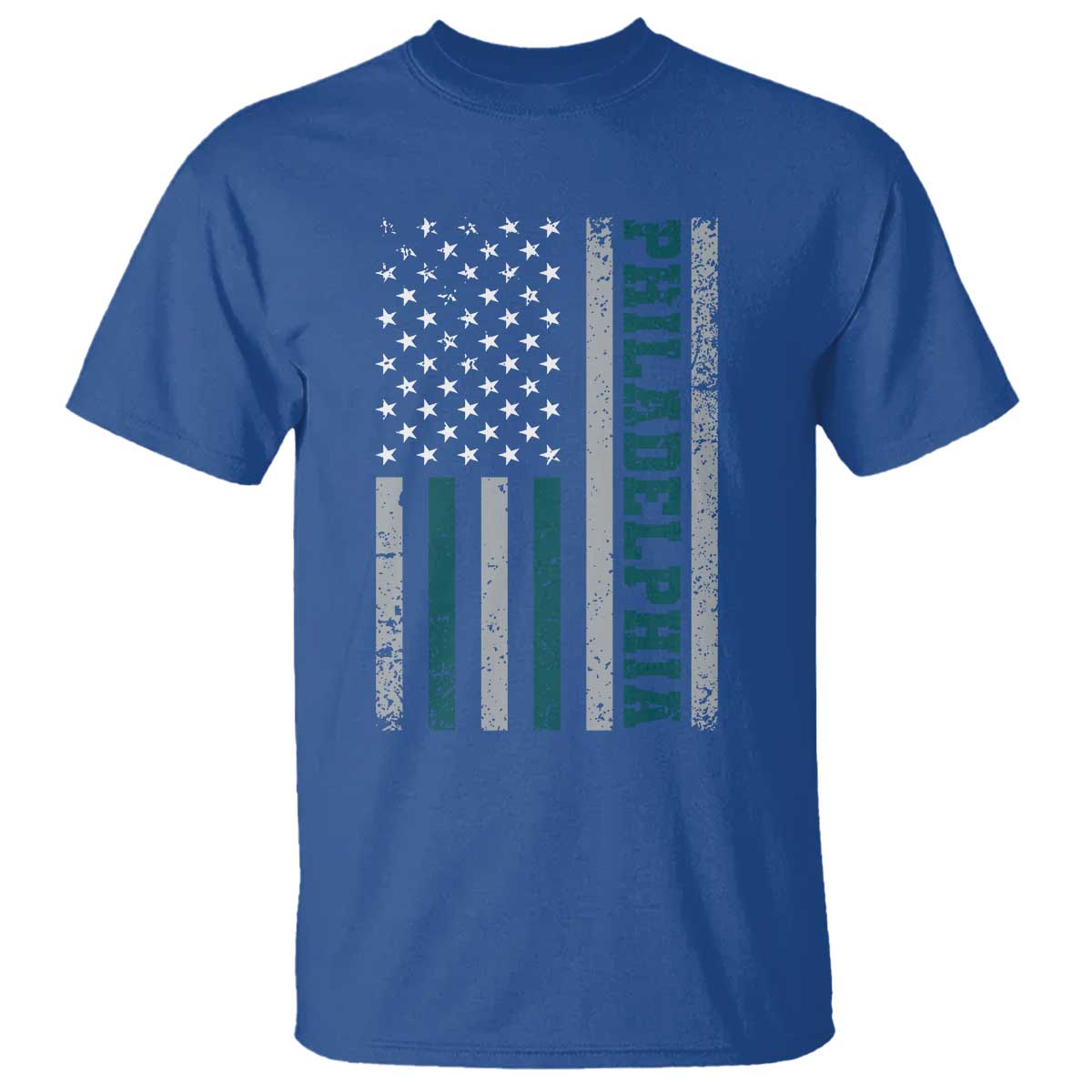 Philadelphia T Shirt Retro American Flag Philly Fan TS10 Royal Blue Print Your Wear