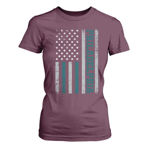 PFE Game Day T Shirt For Women Retro American Flag Philly Lover TS10 Maroon Print Your Wear