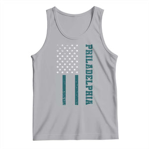 PFE Game Day Tank Top Retro American Flag Philly Lover TS10 Athletic Heather Print Your Wear