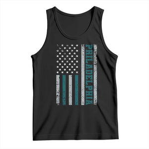 PFE Game Day Tank Top Retro American Flag Philly Lover TS10 Black Print Your Wear