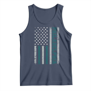 PFE Game Day Tank Top Retro American Flag Philly Lover TS10 Navy Print Your Wear