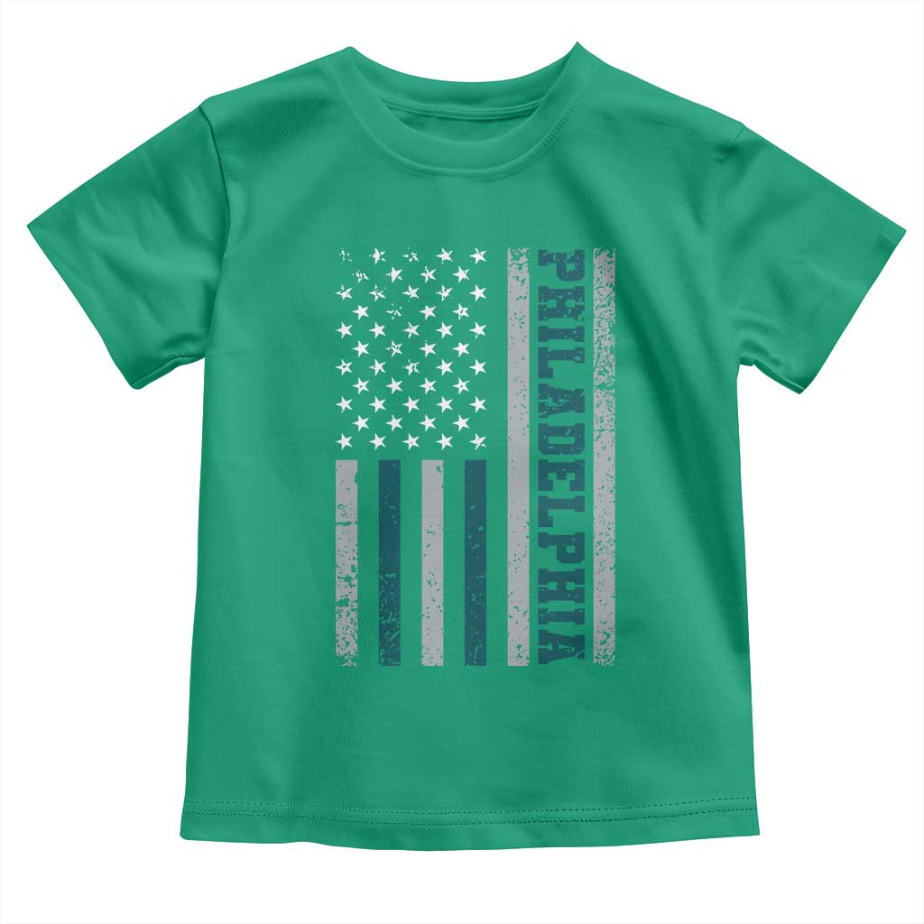 PFE Game Day Toddler T Shirt Retro American Flag Philly Lover TS10 Irish Green Print Your Wear