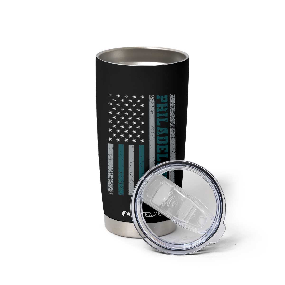 PFE Game Day Tumbler Cup Retro American Flag Philly Lover TS10 Print Your Wear