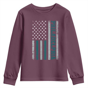 Philadelphia Youth Sweatshirt Retro American Flag Philly Fan TS10 Maroon Print Your Wear