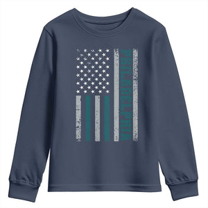 PFE Game Day Youth Sweatshirt Retro American Flag Philly Lover TS10 Navy Print Your Wear