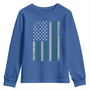 Philadelphia Youth Sweatshirt Retro American Flag Philly Fan TS10 Royal Blue Print Your Wear