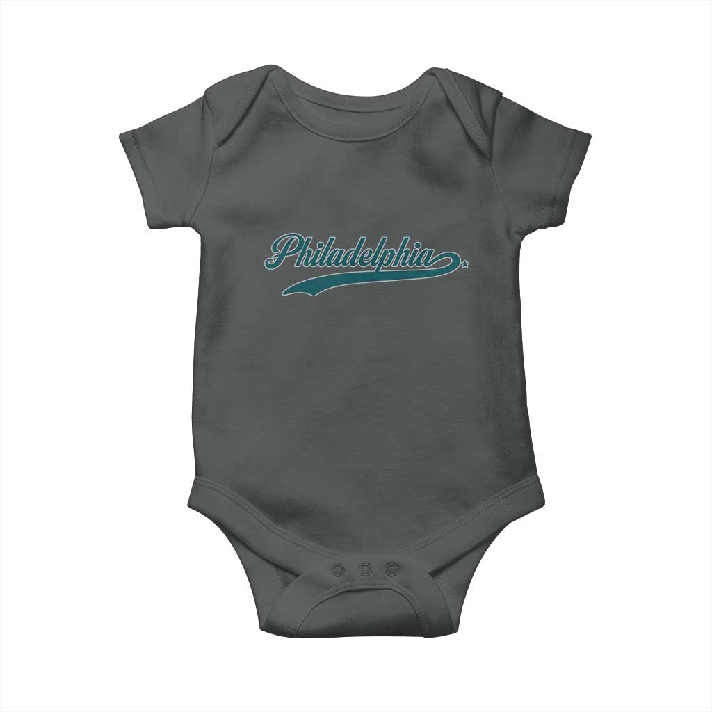 PFE Game Day Baby Onesie Vintage Sports Name TS10 Dark Heather Print Your Wear