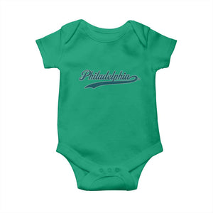 Philadelphia Baby Onesie Mascot Vintage Sports Name TS10 Irish Green Print Your Wear