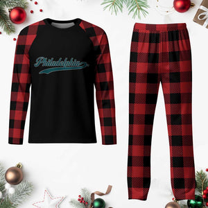 Philadelphia Plaid Pajama Set Mascot Vintage Sports Name TS10 Buffalo Plaid Print Your Wear