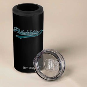 Philadelphia 4 in 1 Can Cooler Tumbler Mascot Vintage Sports Name TS10 Print Your Wear
