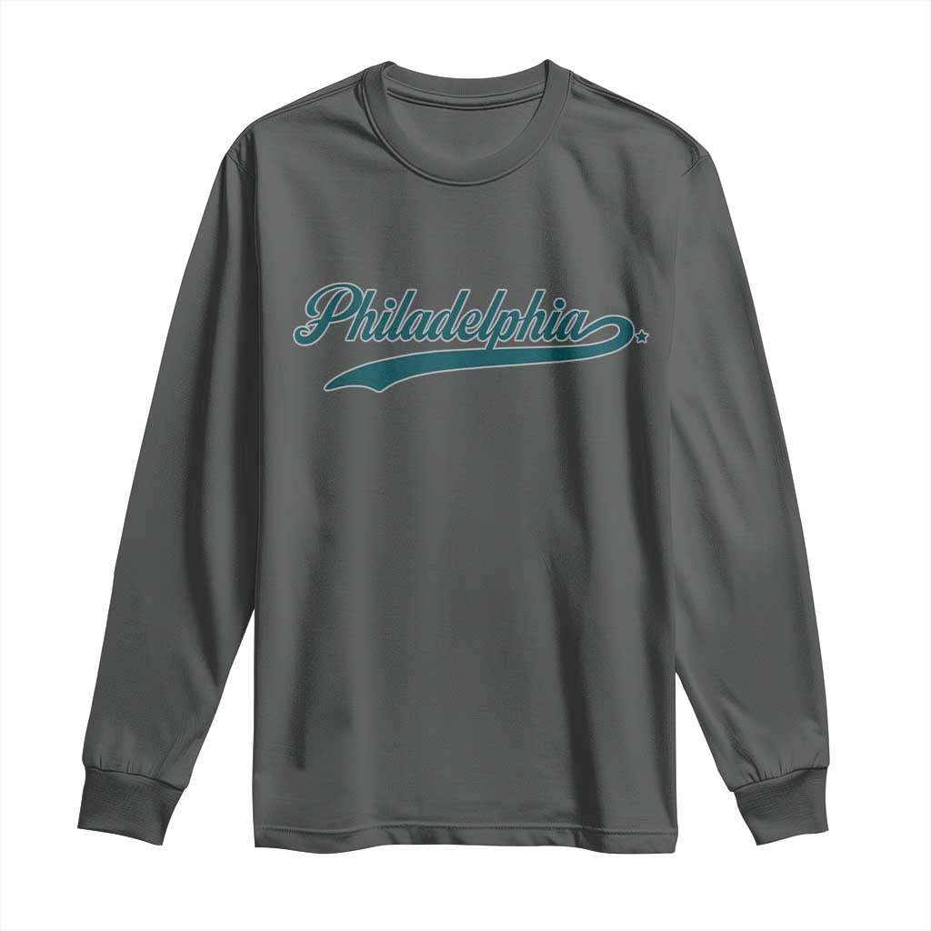 PFE Game Day Long Sleeve Shirt Vintage Sports Name TS10 Dark Heather Print Your Wear