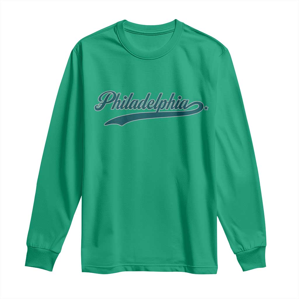 Philadelphia Long Sleeve Shirt Mascot Vintage Sports Name TS10 Irish Green Print Your Wear
