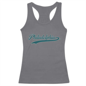 Philadelphia Racerback Tank Top Mascot Vintage Sports Name TS10 Charcoal Print Your Wear