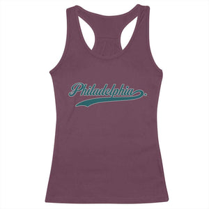 Philadelphia Racerback Tank Top Mascot Vintage Sports Name TS10 Maroon Print Your Wear