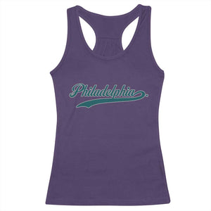 Philadelphia Racerback Tank Top Mascot Vintage Sports Name TS10 Purple Print Your Wear