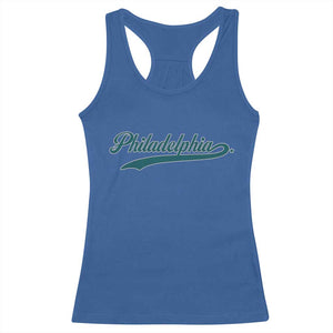 Philadelphia Racerback Tank Top Mascot Vintage Sports Name TS10 Royal Blue Print Your Wear