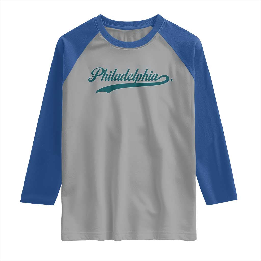 PFE Game Day Raglan Shirt Vintage Sports Name TS10 Sport Gray Royal Print Your Wear