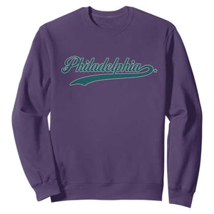 Philadelphia Sweatshirt Mascot Vintage Sports Name TS10 Purple Print Your Wear