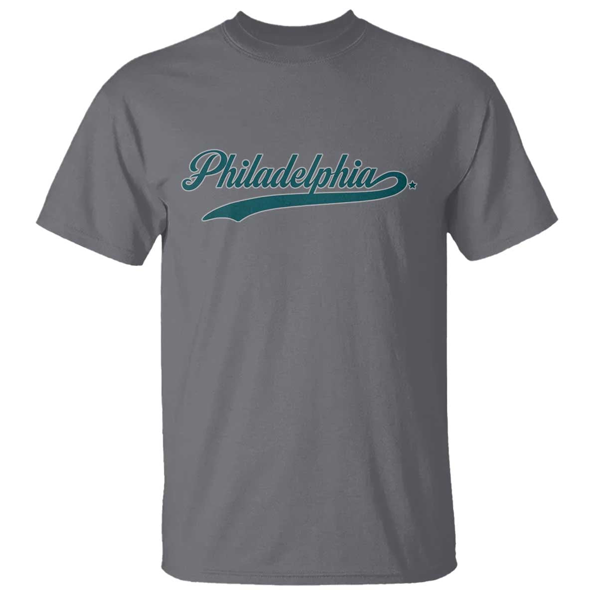 Philadelphia T Shirt Mascot Vintage Sports Name TS10 Charcoal Print Your Wear