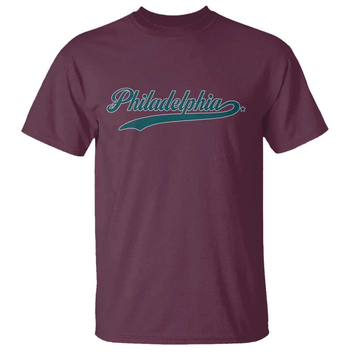 Philadelphia T Shirt Mascot Vintage Sports Name TS10 Maroon Print Your Wear