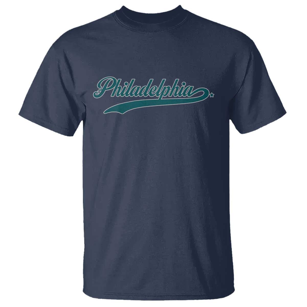 Philadelphia T Shirt Mascot Vintage Sports Name TS10 Navy Print Your Wear