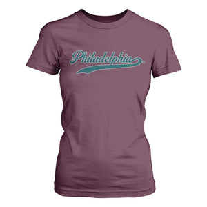 Philadelphia T Shirt For Women Mascot Vintage Sports Name TS10 Maroon Print Your Wear