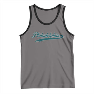 Philadelphia Tank Top Mascot Vintage Sports Name TS10 Deep Heather Black Print Your Wear