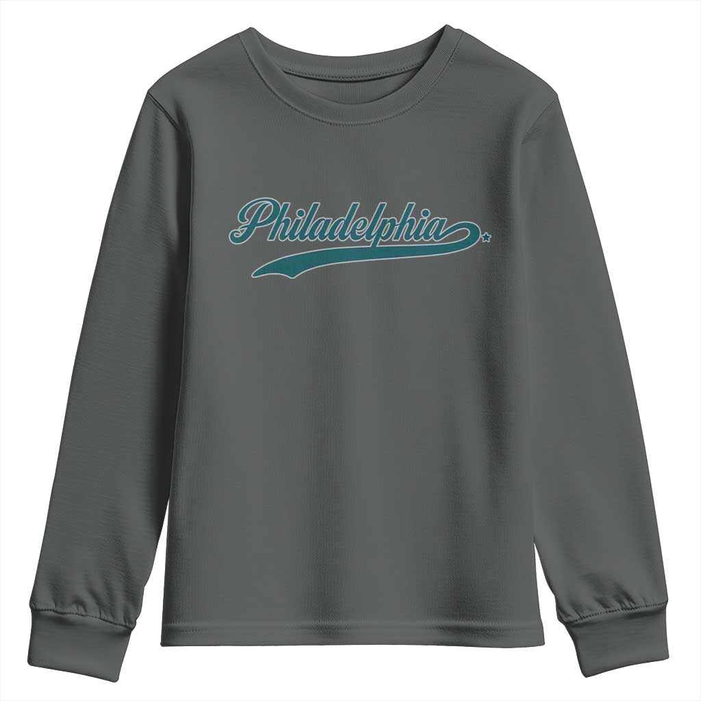 PFE Game Day Youth Sweatshirt Vintage Sports Name TS10 Dark Heather Print Your Wear