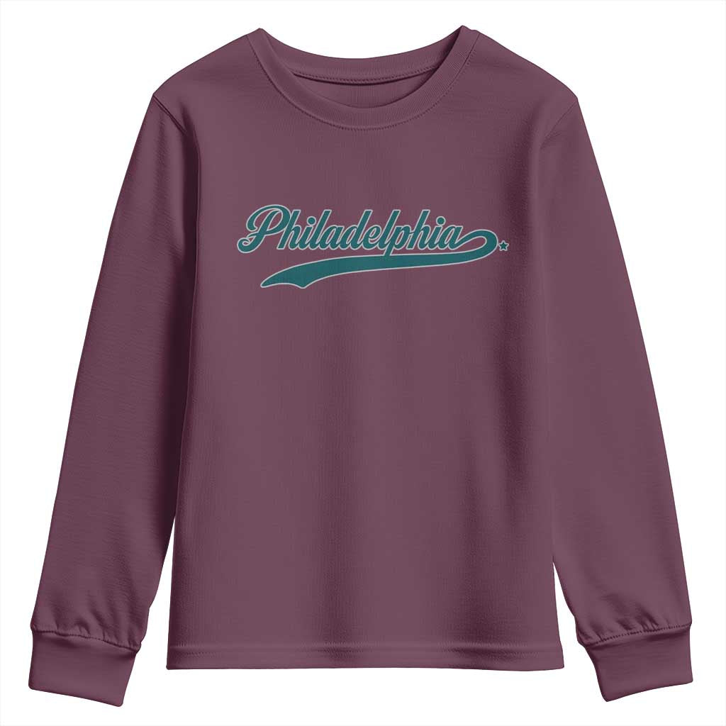 PFE Game Day Youth Sweatshirt Vintage Sports Name TS10 Maroon Print Your Wear