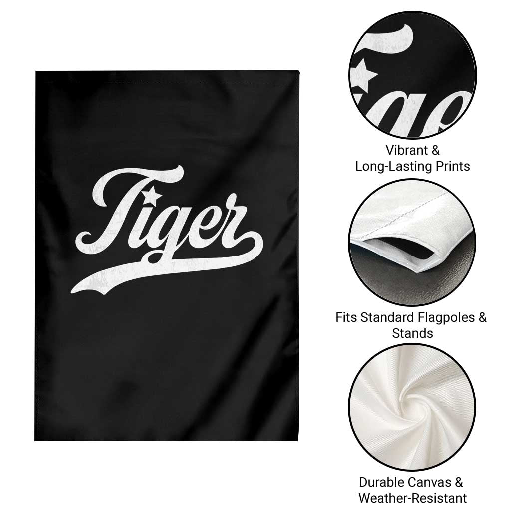 Retro Script Tigers Garden Flag Vintage Sports Team Name TS10 Print Your Wear