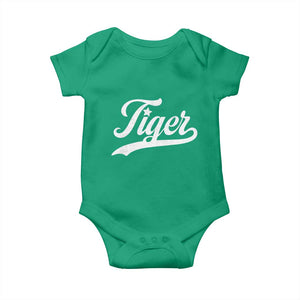 Retro Script Tigers Baby Onesie Vintage Team Name TS10 Irish Green Print Your Wear