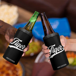 Retro Script Tigers 4 in 1 Can Cooler Tumbler Vintage Sports Team Name TS10 Print Your Wear