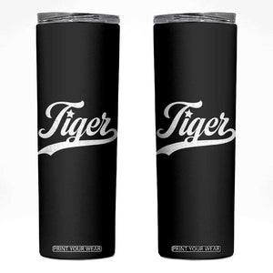Retro Script Tiger Skinny Tumbler Vintage Sports Team Name TS10 Black Print Your Wear