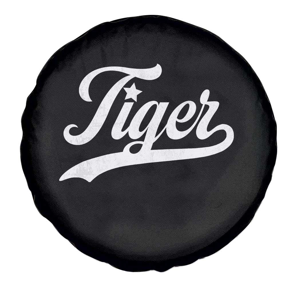 Retro Script Tiger Spare Tire Cover Vintage Sports Team Name TS10 Print Your Wear