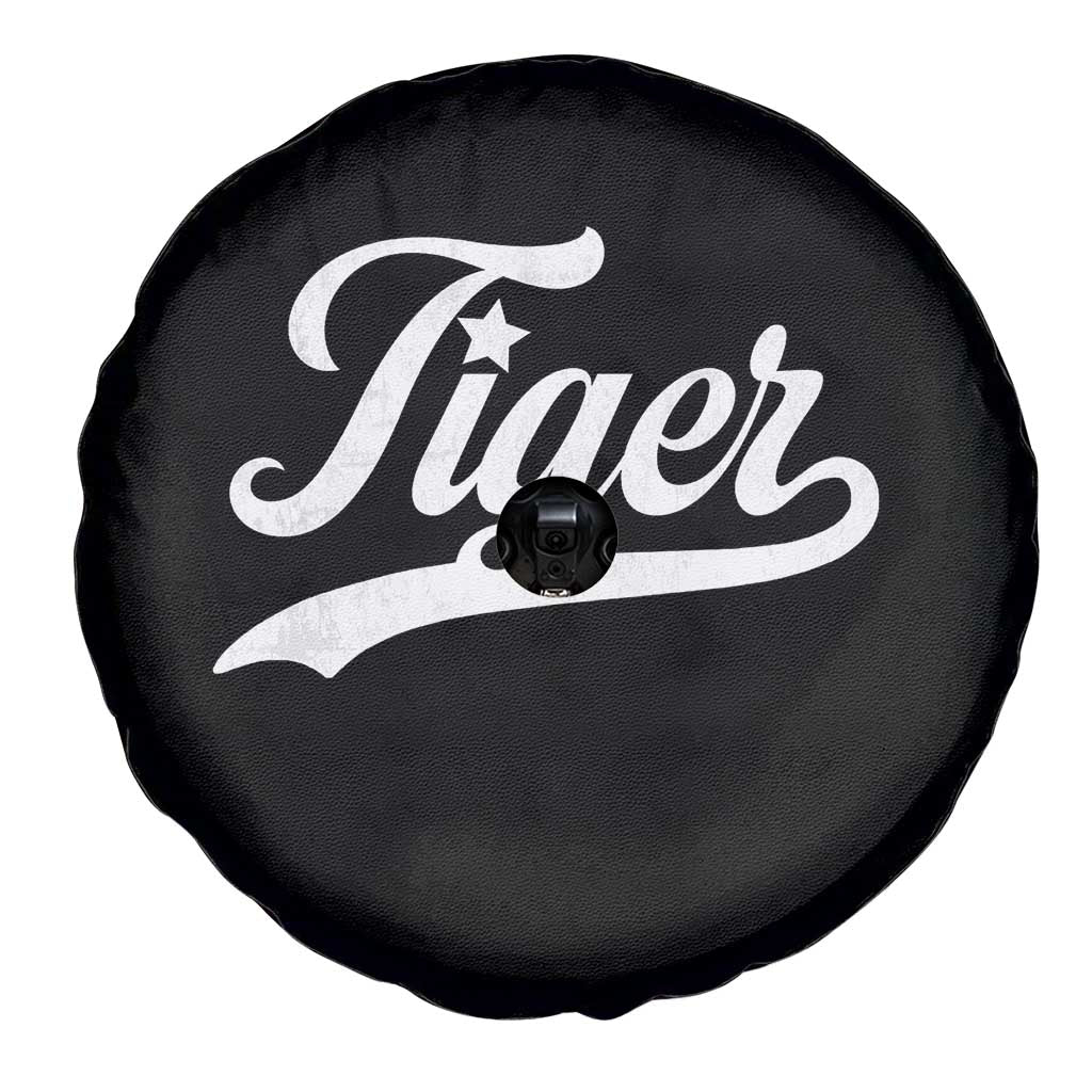Retro Script Tigers Spare Tire Cover Vintage Sports Team Name TS10 Print Your Wear