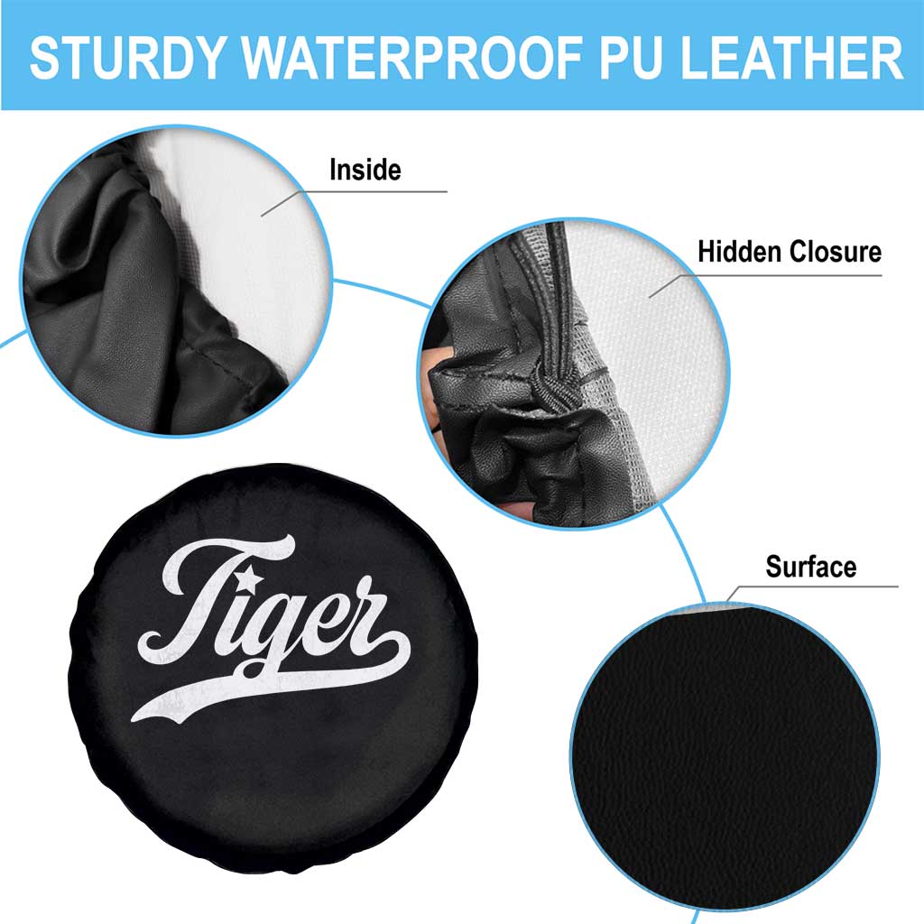 Retro Script Tigers Spare Tire Cover Vintage Sports Team Name TS10 Print Your Wear