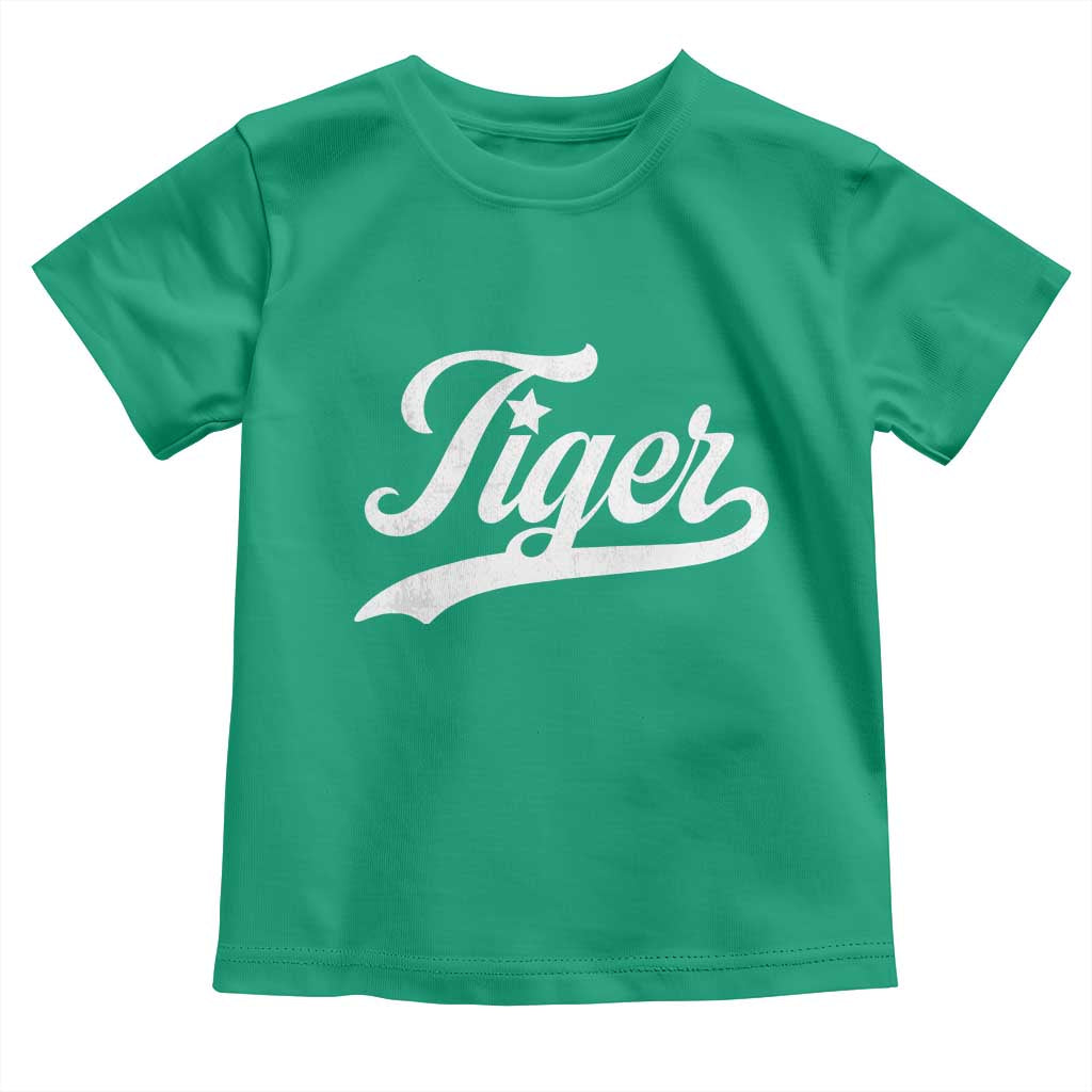 Retro Script Tiger Toddler T Shirt Vintage Sports Team Name TS10 Irish Green Print Your Wear