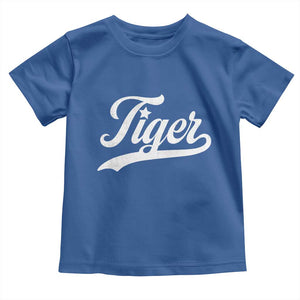 Retro Script Tiger Toddler T Shirt Vintage Sports Team Name TS10 Royal Blue Print Your Wear