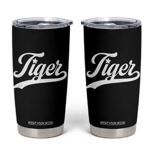 Retro Script Tiger Tumbler Cup Vintage Sports Team Name TS10 Black Print Your Wear