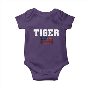 Classic Tiger Baby Onesie Retro Varsity Vintage Sports Team Name USA Flag TS10 Purple Print Your Wear