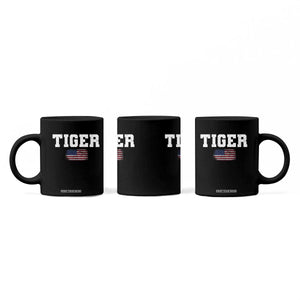 Classic Tiger Coffee Mug Retro Varsity Vintage Sports Team Name USA Flag TS10 Print Your Wear