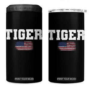 Classic Tiger 4 in 1 Can Cooler Tumbler Retro Varsity Vintage Sports Team Name USA Flag TS10 One Size: 16 oz Black Print Your Wear