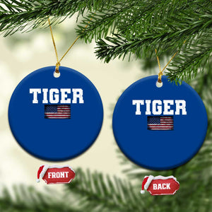 Classic Tigers Ceramic Ornament Retro Varsity Vintage Sports Team Name USA Flag TS10 1pc Blue Print Your Wear