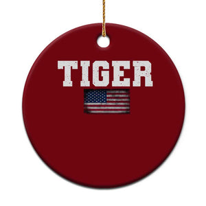 Classic Tigers Ceramic Ornament Retro Varsity Vintage Sports Team Name USA Flag TS10 1pc Red Print Your Wear
